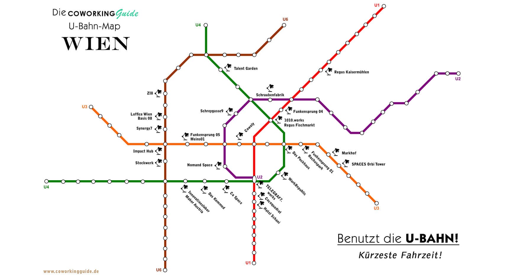 Coworking Wien Ubahn Map