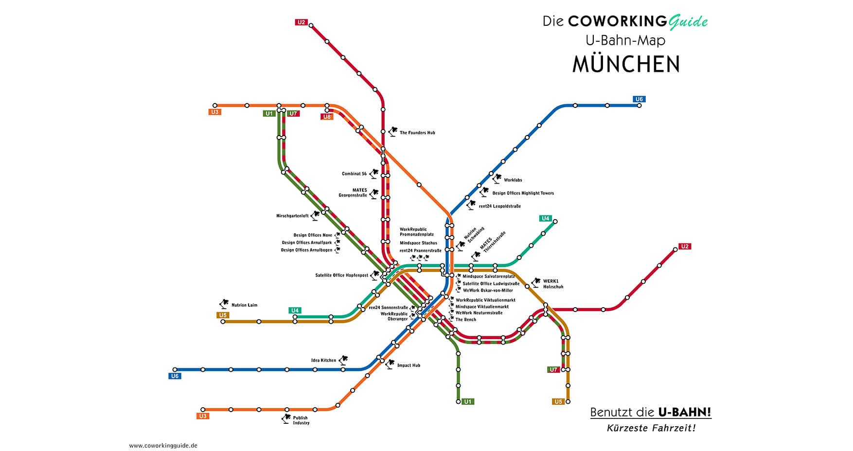 Coworking Ubahn Map München